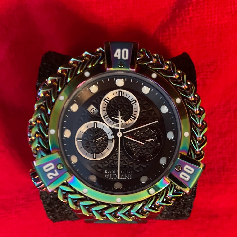 Renewed Invicta Reserve Men's Watch w/ Abalone Dial - 53mm, Iridescent.